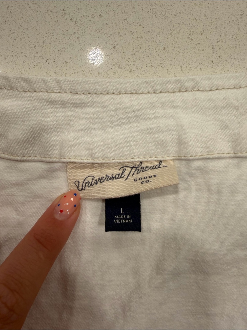 Universal Thread White Denim Vest Women's Large - Picture 2 of 7